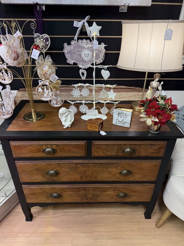 Vintage Restored Walnut Chest of Drawers